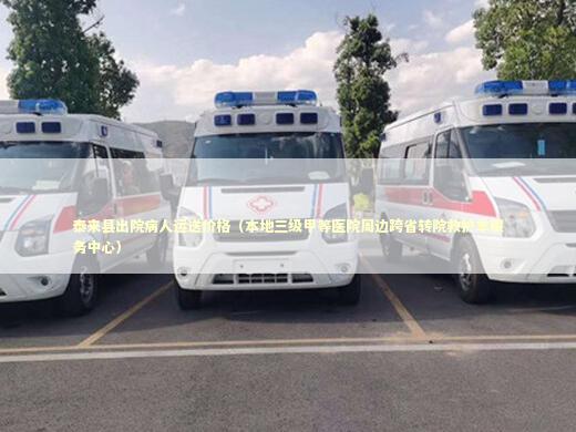 泰来县出院病人运送价格（本地三级甲等医院周边跨省转院救护车服务中心）